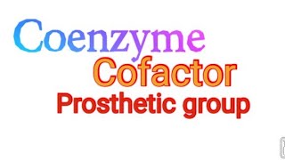 Coenzyme  Cofactor  Prosthetic group  Biochemistry coenzyme cofactors cofactor enzymes [upl. by Alemahs634]