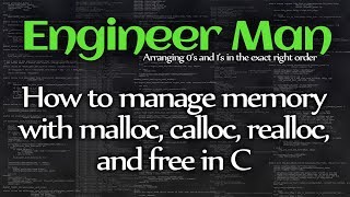 How to manage memory with malloc calloc realloc and free in C [upl. by Ycam]