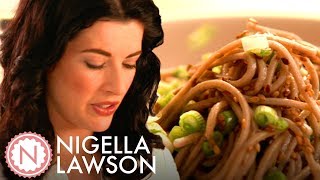 Nigella Lawsons Soba Noodles With Sesame Seeds  Forever Summer with Nigella [upl. by Annoiek]