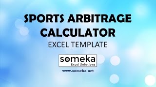 Sports Arbitrage Calculator  Excel Template for Arbitrage Betting [upl. by Kendrah]