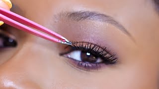 This lash tutorial will have you applying your false eyelashes PERFECTLY [upl. by Joris]