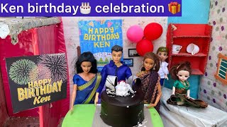 Barbie drama episode 71 ken Birthday celebration  Barbie tiny food  ken birthday [upl. by Llednohs360]