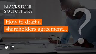 How to Draft a Shareholders Agreement [upl. by Daveen]