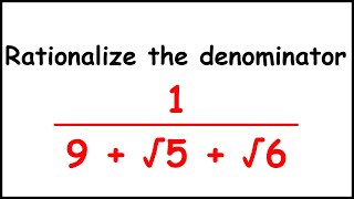 Rationalize the denominator 1 divide by 9  √5  √6 [upl. by Hpeosj252]