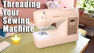 THREAD YOUR SEWING MACHINE  Singer Brilliance 6180 Sewing Machine [upl. by Raines]