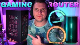 400€ Telekom GAMING ROUTER 😱😍 Unboxing und Speedtest  ZOQQER Life [upl. by Renny]