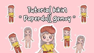 Tutorial cara membuat paperdoll gemoy  Diy Paperdoll  Creativita [upl. by Denman]