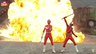 Shuriken Sentai Ninninger vs ToQger The Movie Ninjas in Wonderland  Bossfight part 1 [upl. by Couhp]