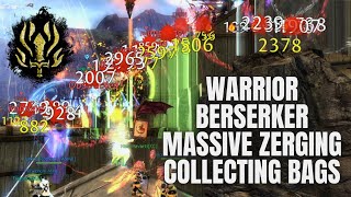 GW2 WvW Berserker Warrior Mass Zerging Bag Farming  Just for fun [upl. by Addiego]