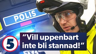 Polis får hjälp av medborgare att ta fast kriminell  Trafikpoliserna  Kanal 5 Sverige [upl. by Nevart]