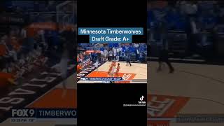 Minnesota Timberwolves Draft Grade A [upl. by Jsandye898]