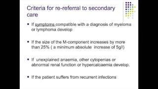 Management of chronic haematological disorders in the community CLL amp MGUS [upl. by Siuqramed]