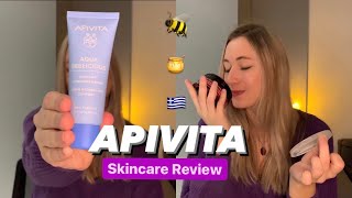 🇬🇷 APIVITA  SKINCARE REVIEW Aqua Beelicious cream Cleansing foam [upl. by Asirap863]