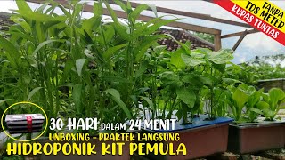 24 Menit Sukses Hidroponik Unboxing amp Praktek Menanam Hidroponik Starter Kit PEMULA Tanpa TDS Meter [upl. by Handal611]