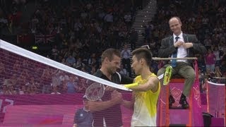 Chong Wei Lee MAS v Ville Lang FIN  Badminton Singles Group A  London 2012 Olympics [upl. by Adnert]