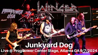 Winger  Junkyark Dog Tears on Stone RESTARTED LIVE  ProgPower Center Stage Atlanta GA 972024 [upl. by Alimrahs]