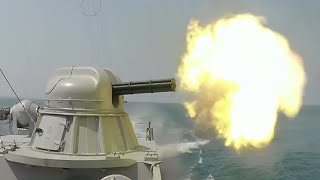 Russian Close In Weapon Systems In Action 30mm AK630 amp AK306 CIWS Live Fire [upl. by Kiyohara]