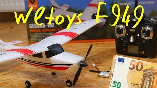 DAS BESTE RC FLUGZEUG FÜR 50€  Wltoys F949  Cessna 182 Deutsch [upl. by Letreece]