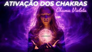 Meditação Guiada para Alinhar os 7 Chakras com a Chama Violeta Saint GermainDecretos e afirmações [upl. by Ydisac]