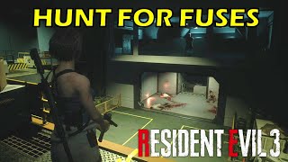 Hunt for Fuses All 3 fuse Location  Restore Power to the Elevator  Resident Evil 3 Remake [upl. by Yanrahc]