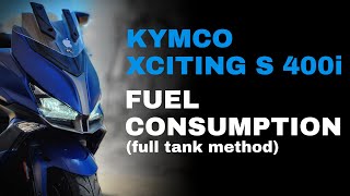 Kymco Xciting S 400i Average fuel consumption [upl. by Shien]