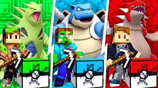 One Color POKEMON Lucky Block RACE in Minecraft [upl. by Mckee]