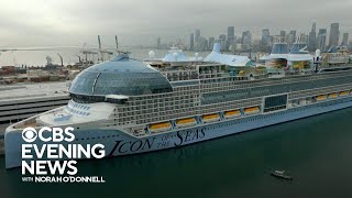 Worlds largest cruise ship Icon of the Seas begins maiden voyage [upl. by Pierce]