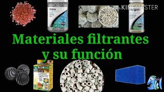 Diferentes tipos de Materiales filtrantes para acuario y su función [upl. by Muir838]