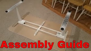 IKEA BEKANT Adjustable Desk Assembly Instructions [upl. by Aikemat556]