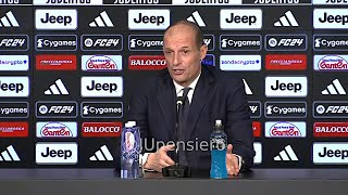 Conferenza stampa ALLEGRI pre LecceJuve quotRabiot Chiesa out su guardie e ladri cavalli paraocchiquot [upl. by Enirac]