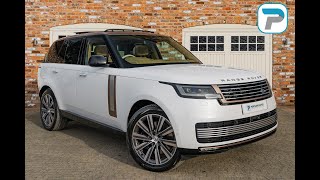 202373 RANGE ROVER 550E SV IN OSTUNI PEARL WHITE WITH SV SERENITY CARAWAYPERLINO LEATHER [upl. by Enelear]