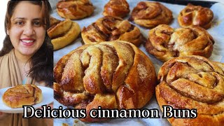 DELICIOUS CINNAMON BUNS  with simple ingredients CINNAMON ROLLS RECIPE [upl. by Nannerb50]