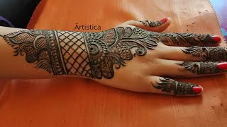 Stylish Simple Arabic mehndi design for back hand  Design Inspiration  Artistica [upl. by Neall]