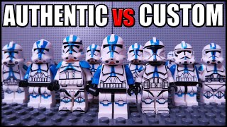 LEGO 501st CLONES vs CUSTOM 501st CLONES Lego Star Wars Minifigs [upl. by Otirecul855]