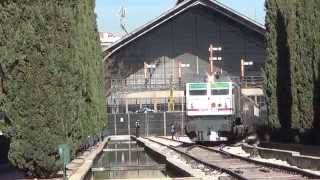 Tren Al Andalus saliendo del museo del ferrocarril de Delicias [upl. by Yorgo907]