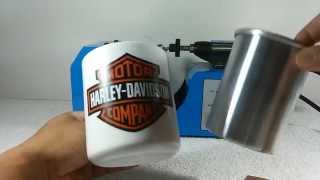 Transfer a laser em caneca plastica [upl. by Esilehc323]