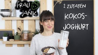 Kokosjoghurt selber machen  2 Zutaten  aus dem Mixer  vegan [upl. by Ennadroj]