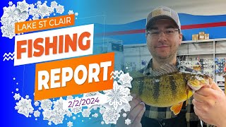 Lake St Clair Ice Fishing Report 222024 [upl. by Lambert]