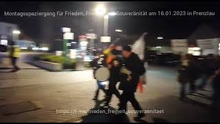 Montagsdemo am 16012023 in Prenzlau für Frieden Freiheit und Souveränität [upl. by Warring2]