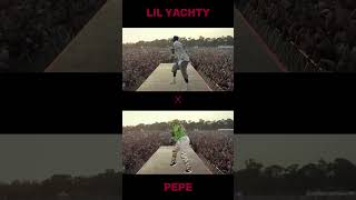 LIL yachty X pepe collabo insane pepe lilyachty festival hiphop rappers shorts [upl. by Daisy]