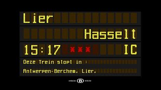 Ansage NMBS Antwerpen Central Feststellung der Abfahrt des IC nach Hasselt [upl. by Ettennaj]