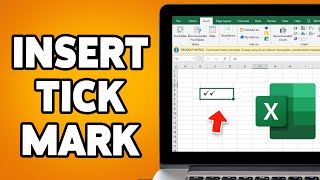 How To Insert Tick Mark On Excel 2024  Type Check Mark Symbol In Excel [upl. by Einreb]