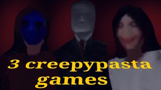 3 Creepypasta games  ScottyAnimation Games Forgotten Horror Games [upl. by Gleason]