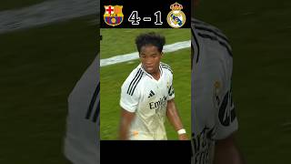 Endrick Goal💥😱 Barcelona vs Real Madrid El Classico mbappe youtube football shorts [upl. by Aeli]