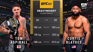 🔴 UFC 304 Tom Aspinall vs Curtis Blaydes 2  Full Fight amp Highlights  Heavyweight Title Bout [upl. by Frederich]