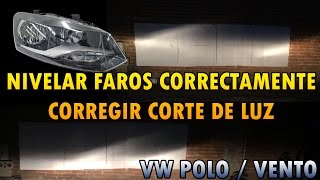 Calibrar luz de faro Vw Ventopolo  Alinear faros correctamente [upl. by Sileray571]