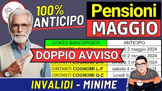 ✅ PENSIONI MAGGIO ➜ RITIRO Pagamenti Anticipati e AUMENTI SOLO X QUESTI PENSIONATI 📈 INVALIDI MINIME [upl. by Tess574]