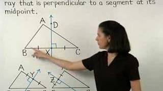 Perpendicular Bisector of a Triangle  MathHelpcom [upl. by Nonnelg730]