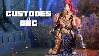 NEW ADEPTUS CUSTODES Codex vs Genestealer Cults  A 10th Edition Warhammer 40k Battle Report [upl. by Eitsim]