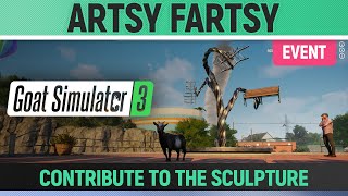 Goat Simulator 3  Event  Artsy Fartsy  How to Contribute to the sculpture [upl. by Glenine]